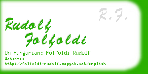 rudolf folfoldi business card